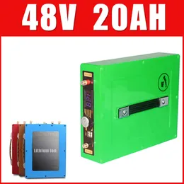 Elcykel 48V 20AH Batteri 48V E Scooterbatteri Med 1000W 2000W BMS Vattentät Box 5V USB-port