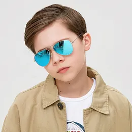 Klasik Kids Polarize Güneş Gözlüğü Moda Çocuklar Pilot Güneş Gözlük Metal Çerçeve Kızlar Açık Moda gözlük Gözlükleri UV400