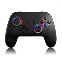 Kontrolery do gier Podwójne silniki 6-osiowy bezprzewodowy joystick do gier do przełącznika NS Turbo z oświetleniem LED RGB BT Gamepad Pro/Lite/PC