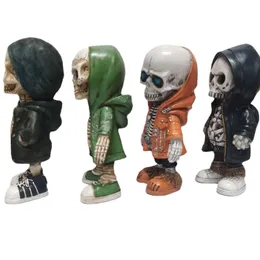 Objetos decorativos figuritas esqueleto fresco muñeca de Halloween adornos de resina regalos 230711
