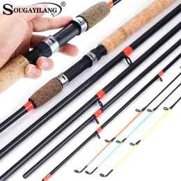 Boat Fishing Rods Sougayilang Type Feed Length Handle 6-Section Fishing Rod L M H Power Carbon Fiber Travel Fishing Rod 230711