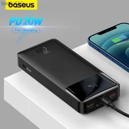 Baseus Power Bank 20000mah/10000mah PD 빠른 충전 파워 뱅크 휴대용 배터리 충전기 11 12 Pro Max Xiaomi L230712