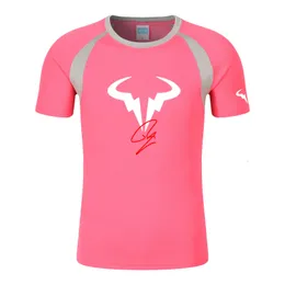 T-shirts Masculinas Rafael Nadal tenista Estampado de Verão Respirável Algodão de Alta Qualidade Mangas Curtas T-shirt Masculina Gola Clássica Clássica 230711