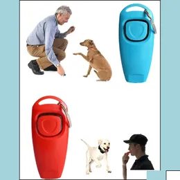 Obbedienza per l'addestramento del cane Pet Whistle And Clicker Puppy Stop Barking Aid Tool Portable Trainer Pro Homeindustry Drop Delivery Home Ga Dhid7