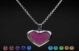 2020 warm mood color changing stainless steel Heart necklace love phase box emotional Necklace female jewelry9946462