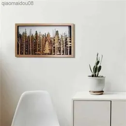 2021 moda duvar sanat dekor ahşap oyma gizemli oda çok katmanlı ağaçlar iç yaşam ev orman ahşap dekorasyon sanat eseri l230704