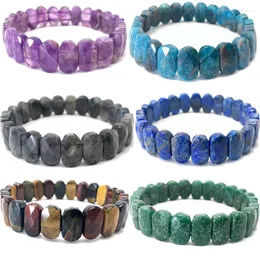 Filo di pietra naturale occhio di tigre sodalite cristallo quarzo labradorite braccialetto di perline gioielli fai da te braccialetti di energia bracciali a catena elasticizzata