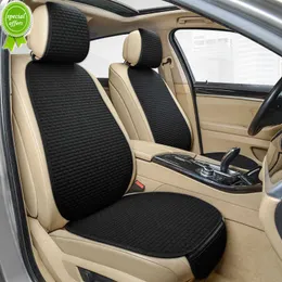 Nowe pokrycie siedzenia samochodu przód tył pełny zestaw lniana pościel letnia poduszka do siedzenia podkładka ochronna akcesoria samochodowe do pojazdu uniwersalnego