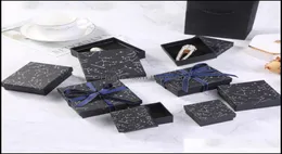 عرض مجوهرات الأوراق السوداء صناديق المجوهرات منظم تخزين كوكبة مسمار هدية القلادة أقراط رنين ورقة مربع 1264854