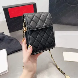 Designer Brand Quilted Small Leather Bag Chains Crossbody Bags Mobile Phone Bags Mini Purses and Handbags for Women Messenger Shoulder Bags Purse