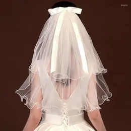 Szaliki 50 cm 70 cm elegancka biała welon ślubna z klipsem do włosów prosta podwójna warstwa Wedding różowy czarny łuk Bachelorette impreza