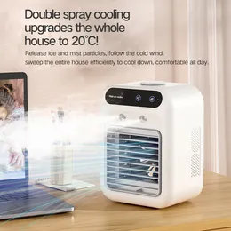 Ventilador de ar condicionado ventilador de carregamento usb umidificador atomizador refrigerador para pequeno escritório/escritório em casa carro dormitório 230711