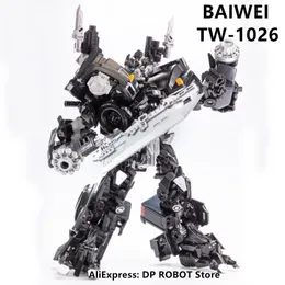Brinquedos de transformação Robôs EM ESTOQUE BAIWEI Transformation TW1026 TW1026 Ironhide KO SS14 Weaponeer SS Movie Robot Action Figure 230712