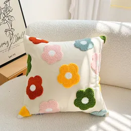 Fronha Capa de Almofada Floral 45x45cm Chic Daisy Bordado Dente de Leão Capa de Almofada para Sofá Cama Cadeira Sala de Estar 230712