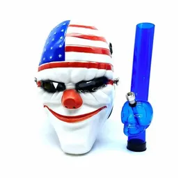 Smoking Pipes Gas Mask Bong Water Shisha Acrylic Pipe Skl Halloween Hookah Tobacco Tubes Wholesale Drop Delivery Home Garden Househo Dhzk5