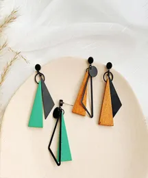 Korean Long Statement Geometric Triangle Tassel Dangle Drop Earrings For Women Earring Fashion Jewelry Oorbellen Brincos7890891