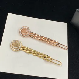 Извращенная двойная буква Water Diamond Fashion Fashion Barrettes Ladies Athstone Hairclip Hairgrip Designer Jewelry Hairpin