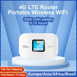 أجهزة التوجيه Benton WiFi Router Portable Mini 3G4G Onlocked LTE MIFI مع شبكة SIM غير محدودة للإنترنت لبقع متنقلة كوخ 230712