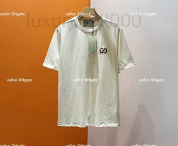 Męskie t-shirty Designer Outdoor Bawełniany haftowany napis Okrągły dekolt Krótki rękaw Koszulka w stylu casual Luksusowa para Se Style Odzież Top FED5