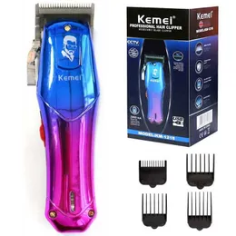 Hårtrimmer Original Kemei Cordcordless kraftfulla män Hårklippare laddningsbart elektriskt skägg hårtrimmer justerbar hårklippmaskin