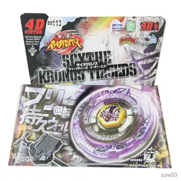 4D Beyblades B-X Toupie Burst Beyblade spinning Top Metal Fusion BB113 4D Scythe Kronos T125Eds مع حزمة قاذفة للأطفال R230712