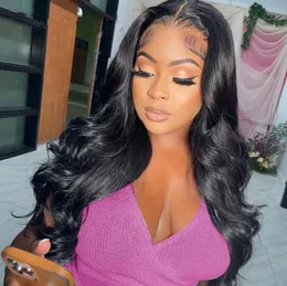 HD Lace Body Body Wave Lace Pront Human Hair Rigs 150 Censy Remy Wear and Go Pre Cut Glueless شعر بشرة بشرية