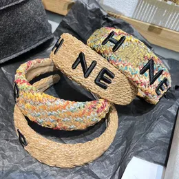 New Styles Designer Wool Knitting Headbands Famous Women Brand Letter Printing Embroidery Wide-brimmed HairBands HeadWrap Summer Outdoors Fabric Headwear