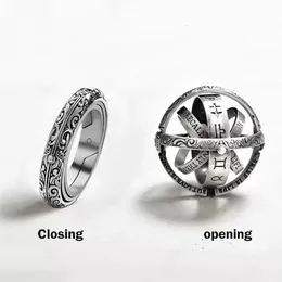 結婚指輪ヴィンテージ天文ボール女性男性クリエイティブ複雑な回転宇宙指リングジュエリー jz516 230712