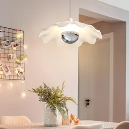 قلادة مصابيح الشمال LED Bedside Hanging Lamp Decor Decor Indoor Lighting Bedroom Chandeliers الحديثة أكريليك