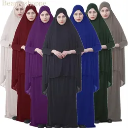 Formal Muslim Prayer Garment Sets Hijab Dress Abaya Afghanistan Islamic Clothing Namaz Long Prayer Hijab Moslim Jurken Abayas2339