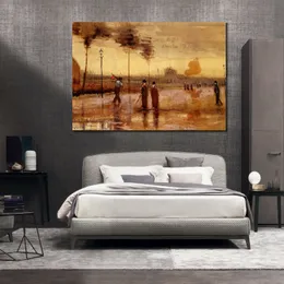 Vincent Van Gogh płótno niedziela w Eindhoven ręcznie malowany obraz olejny impresjonistyczna grafika Home Decor Modern