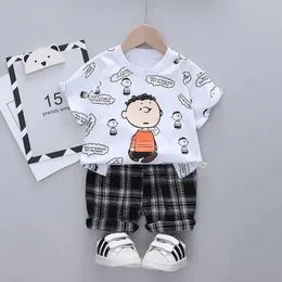 Clothing Sets Children Clothing Sets Summer Baby Boy Clothes Baby Girls Short Sleeve T shirtPants 2pcs Suits Cotton Kids Boys Clothes 9M-6T 230711