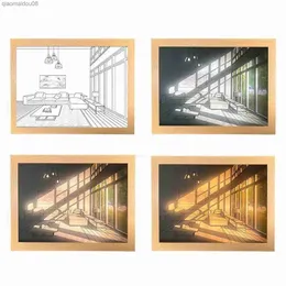 Sketch Light Decorative Painting High Beauty Light Painting Modern Painting Posters Wall Art Picture For Living Room Decoração L230704