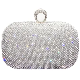 Borse da sera Shinny Glitter HardSurface Box Elegante borsa da spalla da sposa femminile Borsa da banchetto per feste di lusso 230711