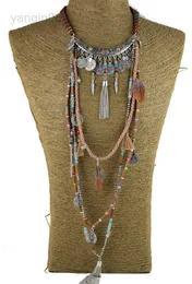 Hänge halsband Gypsy uttalande vintage långt halsband etniska smycken boho halsband tribal krage tibet smycken hkd230712