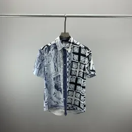 23 мужская одежда Мужские дизайнеры T Рубашки геометрический рисунок мужчина повседневная рубашка мужчина роскошная одежда парижская улица Тренд хип -хоп