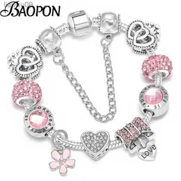 41 Style Romantic Love Key Pendant Charm Bracelet With Crystal Beads Bracelets For Women Girlfriend Jewelry Gift Dropshipping L230704