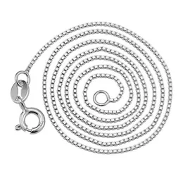 S925 Sterling Silber Halskette Damen Mode Feinsilber Schmuckschatulle Silber Halskette Hundert passende Kette Außenhandel Schmuck W6894042