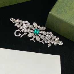 New Light Luxury Crystal Full Diamond 사이드 클립 빈티지 궁전 머리 클립 Barrettes Ladies Rhinestone Hairgrip Designer Jewelry Hairpins Headdress 액세서리