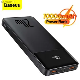 BASEUS POWER BANK 10000MAH بطارية خارجية 20000 MAH Powerbank PD 20W شاحن محمول لـ iPhone Xiaomi Mi Poverbank L230712