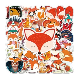 50 st Cartoon Cunning Fox Stickers Estetisk Vinyl Vattentät klistermärke Graffiti Barnleksak Skateboard bil Motorcykel Cykeldekaler Partihandel