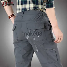 Calças Masculinas Calça Cargo Militar Homens Calças Táticas do Exército À Prova D' Água Secagem Rápida Vestuário de Trabalho Casual Verão Leve Outono Joggers de Lã J230712