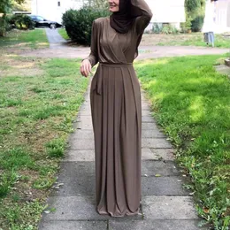 2019 kobiet muzułmanin Abaya turcja bliski wschód sukienka muzułmańska muzyczna szata Ramadan Abaya Patchwotk elegancki klub Party islamska odzież295l