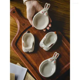 Talerze kreatywne naczynie ceramiczne w stylu japońskim porcelanowe naczynia stołowe sos przyprawy naczynia specjalny prezent przybory kuchenne