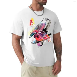 Pikétröja för män Abstrakt fågel på blomma T-shirt Tunga T-shirts Överdimensionerad skjorta Kortärmad Herr