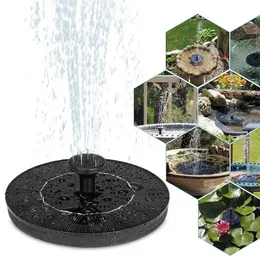 Garden Decorations 13cm16cm Solar Fountain Powered Waterfall Decoration Bird Bath Colorful Floating 230711