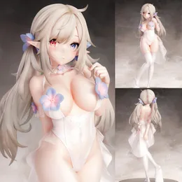 Movie Games 25CM Anime Figure Pure White Elf Pvc Action Figure Home/Office Decoration Japanese Anime Collection toys Hentai model doll gift
