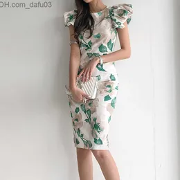 都会的なセクシーなドレス新着ファッショナブルなフリル作業服高品質の女性エレガントな夏のセクシーなオフィスレディーススリムペンシルスカート Z230712