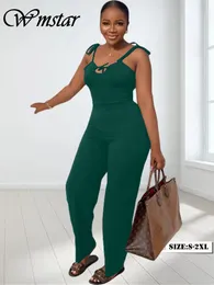 Tute da donna Pagliaccetti Abito Wmstar S-2XL abito solido da donna fasciatura aderente stretto Abbigliamento estivo aderente alla pelle spedizione diretta all'ingrosso 230711