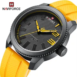 2022 Top Brand Luxury Silicone Strap NAVIFORCE Mens Watches Waterproof Sport Quartz Military Watch Men Clock Relogio Masculino